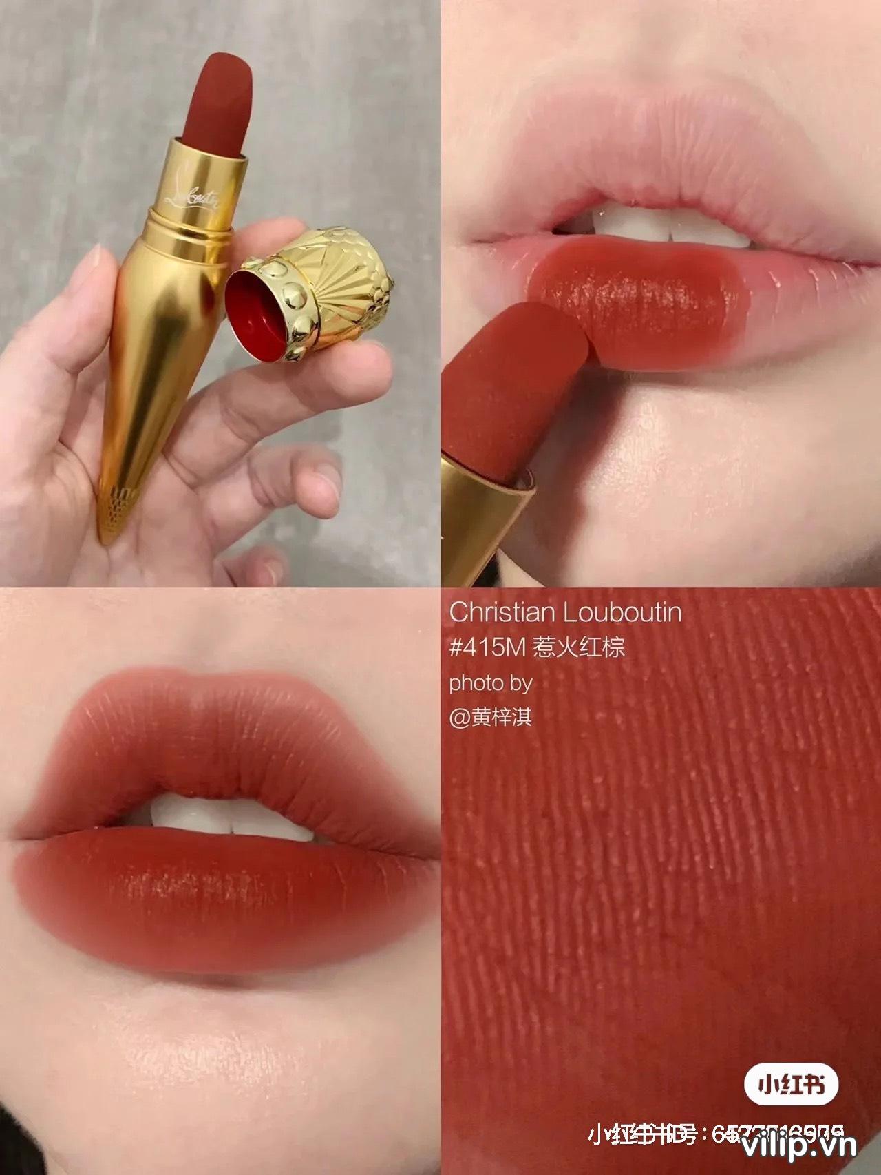 Son Christian Louboutin Beauty Velvet Matte Lip Colour 415m Burning Babe (new) – Màu Đỏ Đất 21