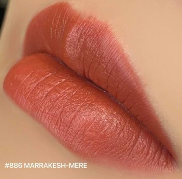 Son Mac Powder Kiss Velvet Blur Slim 886 Marrakesh Mere – Màu Đỏ Nâu 8