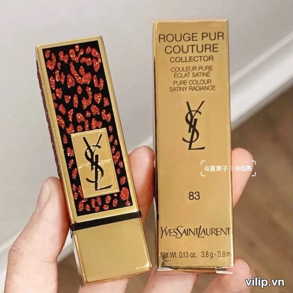 Son Ysl Rouge Pur Couture Holiday Edition 83 Fiery Red (limited) – Màu Đỏ Gạch 3