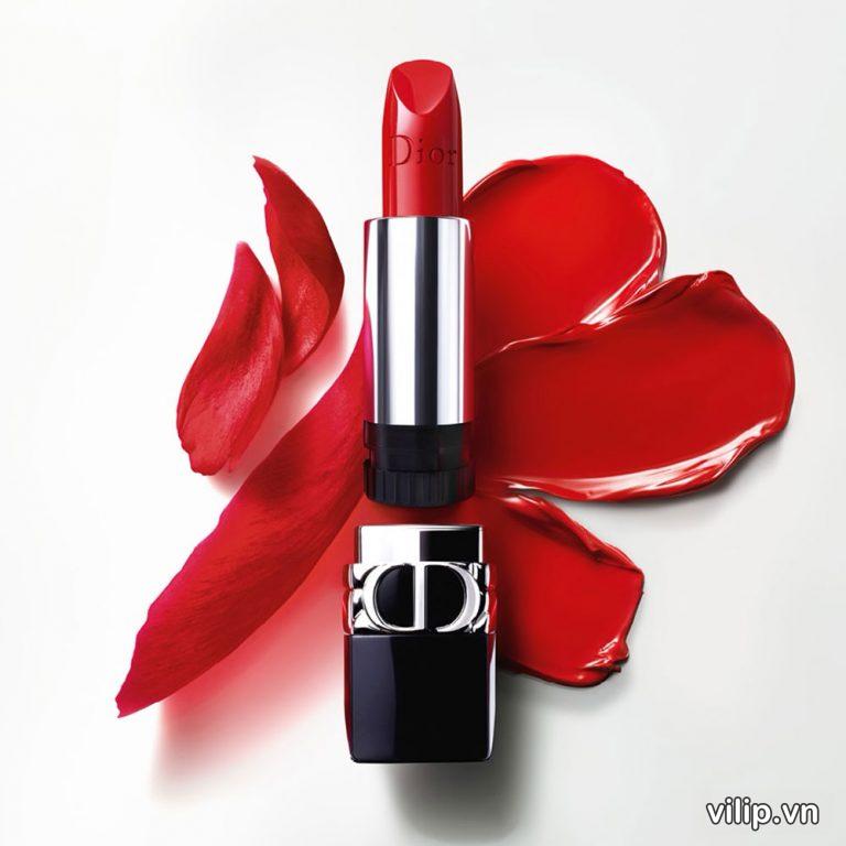 Son Dior 999 Satin – Màu Đỏ Tươi | Vilip Shop - Mỹ phẩm chính hãng