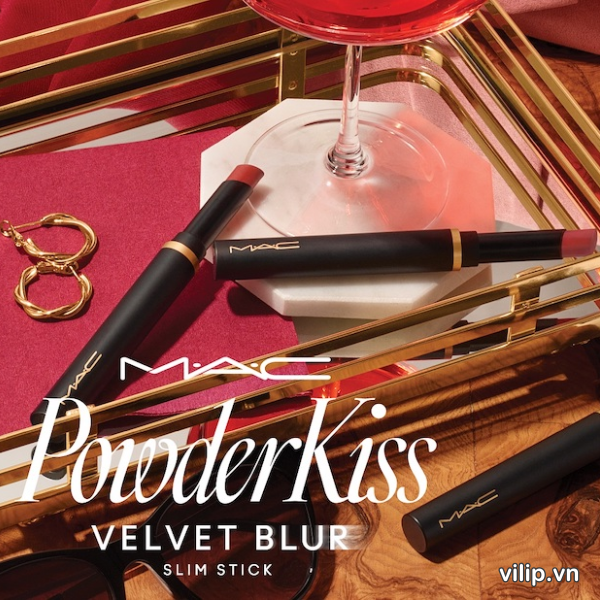 Son Mac Powder Kiss Velvet Blur Slim 890 Wild Sumac Mau Hong Am 7