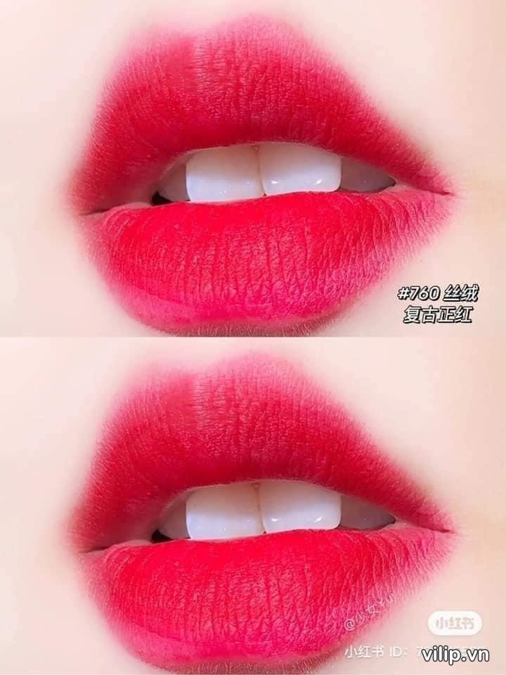 Son Dior Rouge Forever Transfer Proof Lipstick 760 Forever Glam Màu Đỏ Hồng 16