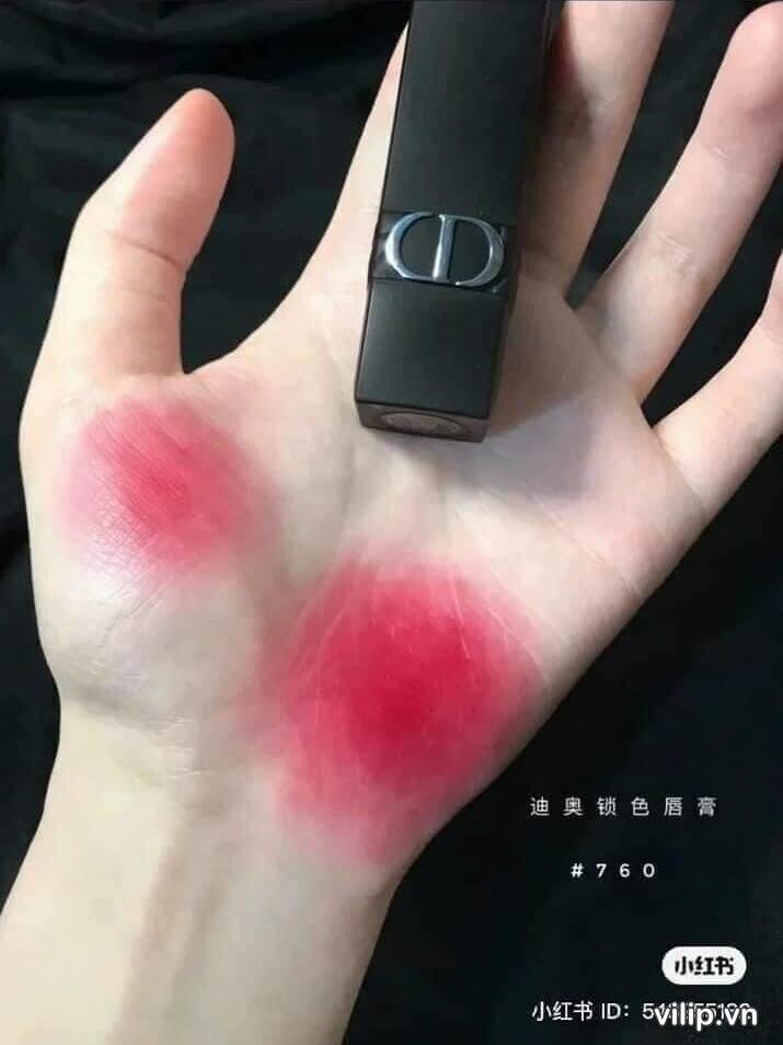 Son Dior Rouge Forever Transfer Proof Lipstick 760 Forever Glam (new) Màu Đỏ Hồng 15