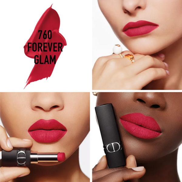Son Dior Rouge Forever Transfer Proof Lipstick 760 Forever Glam (new) Màu Đỏ Hồng 2
