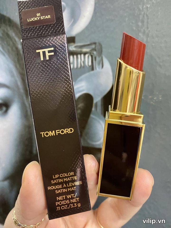 Son Tom Ford Lip Color Satin Matte 91 Lucky Star – Màu Đỏ Cam Gạch (New) |  Vilip Shop - Mỹ phẩm chính hãng