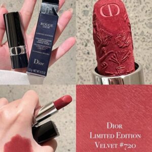 Son Dior Rouge Dior Couture Colour Refillable Lipstick Limited Edition 720 Icóne Velvet Màu Đỏ Hồng Lạnh 5