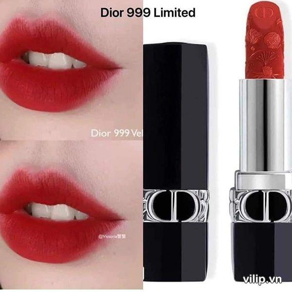 Son Dior Rouge Dior Limited Edition 999 Velvet Màu Đỏ Tươi 1