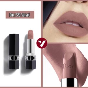 Son Dior Velvet 220 Beige Couture (new) – Màu Hồng Nude 15