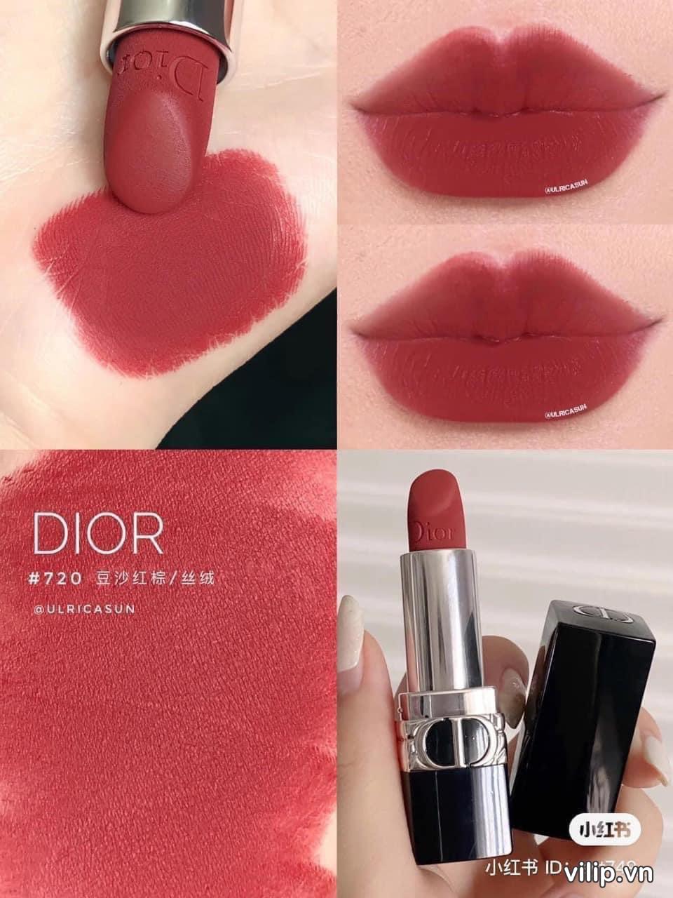 Son Dior Rouge Velvet 720 Icone Unbox  Mỹ Phẩm Hàng Hiệu Pháp  Paris in  your bag