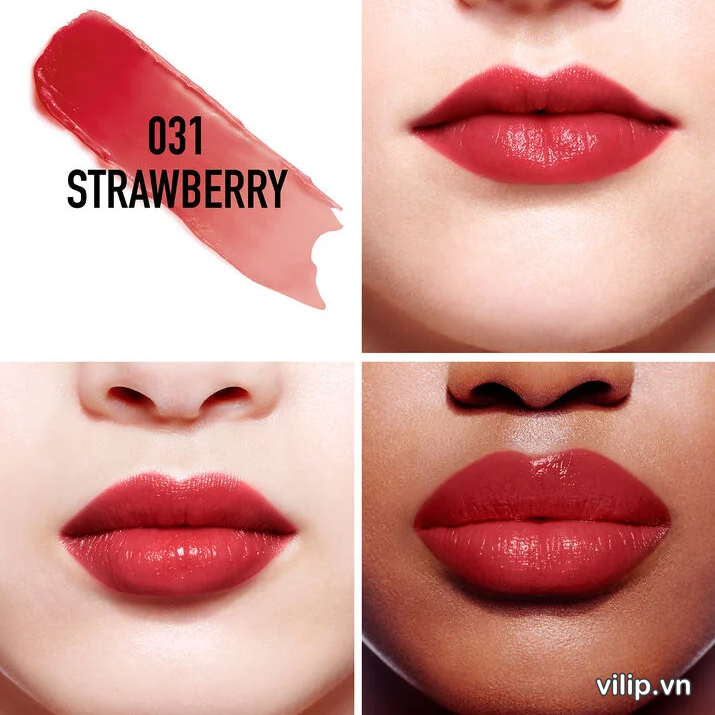 Son Dưỡng Dior Addict Lip Glow Color Reviver Balm 031 Strawberry 11