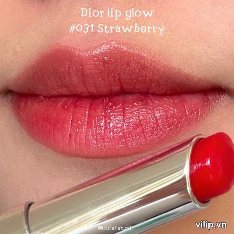 Son Dưỡng Dior Addict Lip Glow Color Reviver Balm 031 Strawberry 9