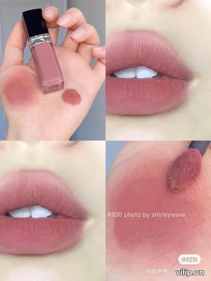 Son Kem Dior Rouge Forever Liquid 100 Forever Nude Màu Hồng Nude 4
