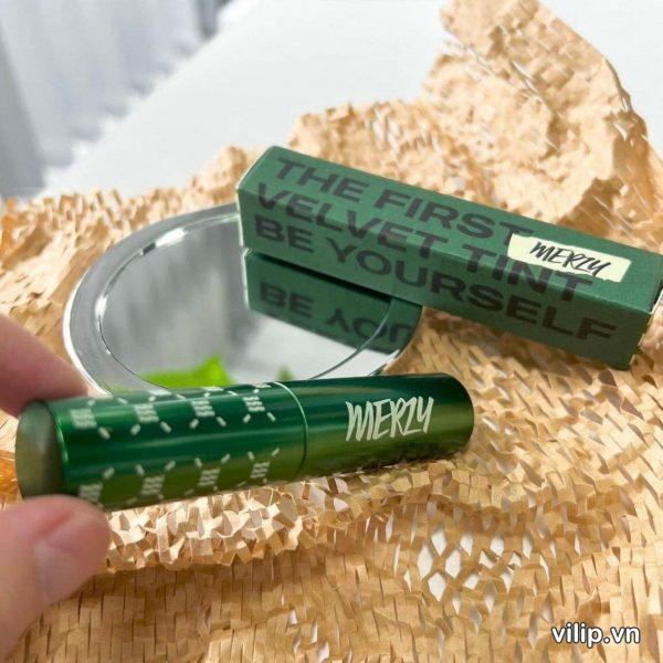 Son Kem Lì Merzy The First Velvet Tint V6 Green Edition Màu Đỏ Gạch 4