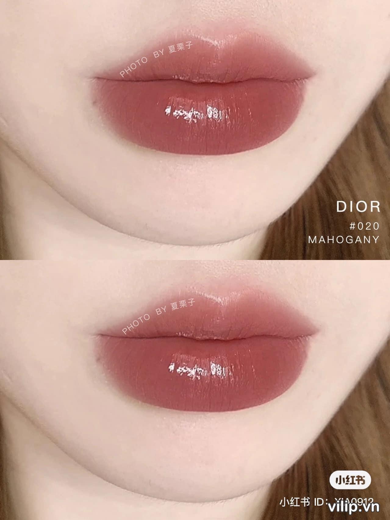 Son Dưỡng Dior Addict Lip Glow 020 Mahogany Màu Đỏ Nâu 15