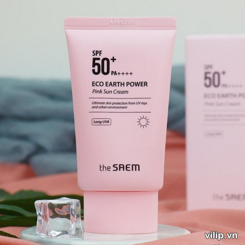 Kem Chống Nắng The Saem Eco Earth Power Pink Spf 50+ Pa++++
