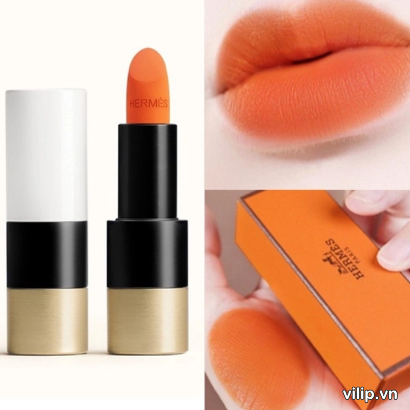 Son Hermès Matte 33 Orange Boite – Màu Cam Cháy