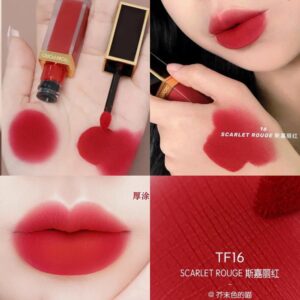 Son Kem Tom Ford Liquid Lip Luxe Matte 16 Scarlet Rouge Màu Đỏ Thuần 12