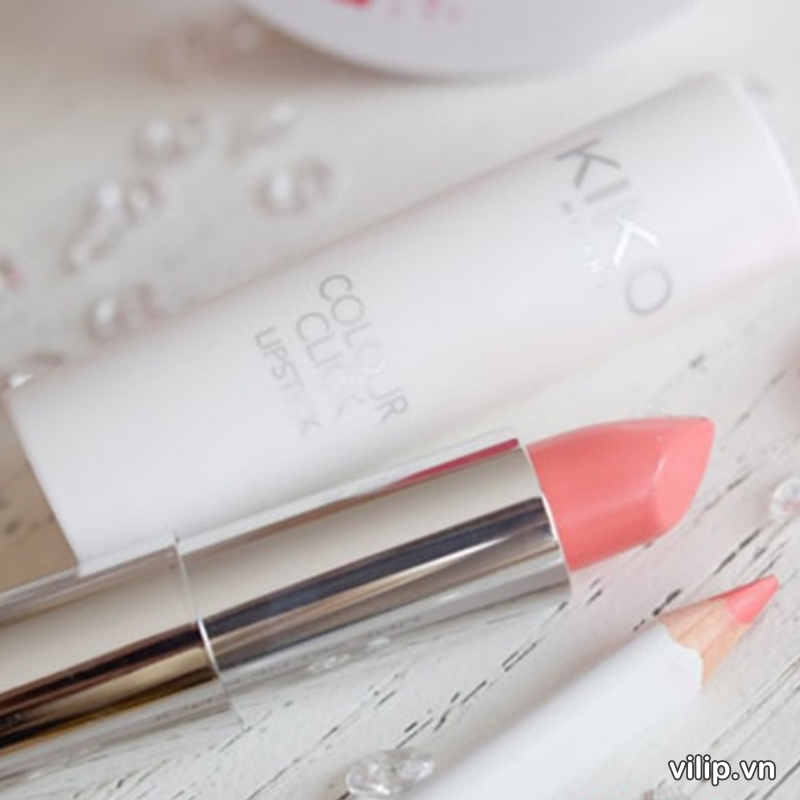 Son Kiko Colour Click Lipstick 01 Brillant Pink – Màu Hồng đào 