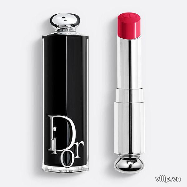 Son Dior Addict Rouge Brillant Couleur Intense 877 Blooming Pink Màu Hồng Đỏ 5