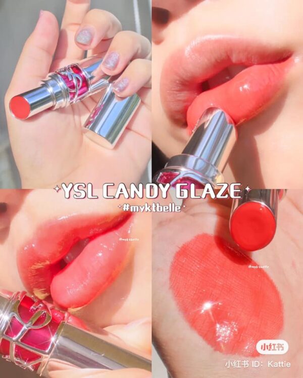 Son Ysl Rouge Volupte Candy Glaze 12 Coral Excitement 35