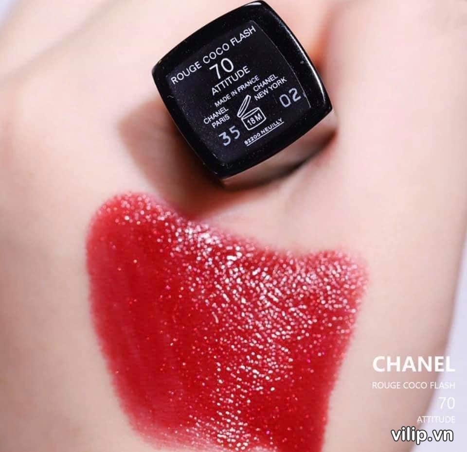 Son Chanel Rouge Coco Flash Hydrating Vibrant Shine Lip Colour 70 Attitude 4