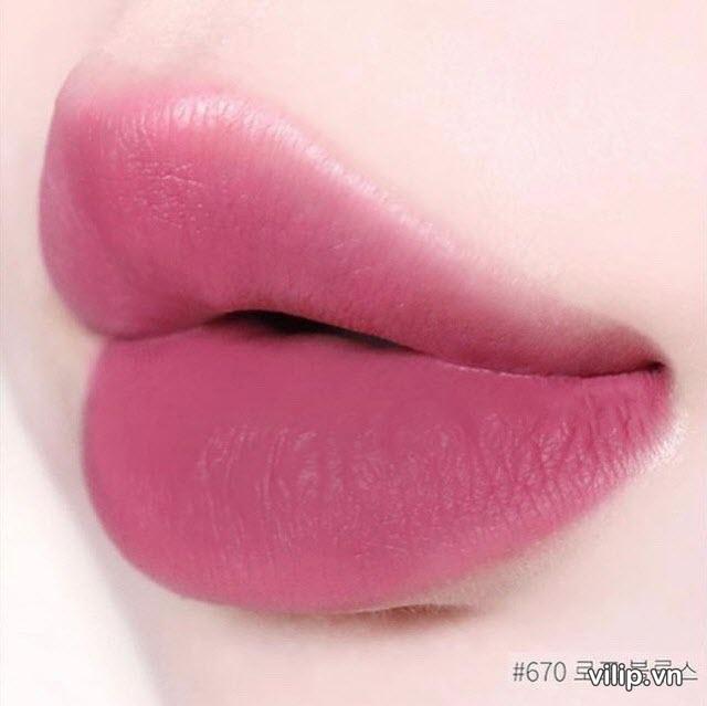 Son Dior Rouge Forever Transfer Proof Lipstick 670 Rose Blues New Mau Hong Tím 35