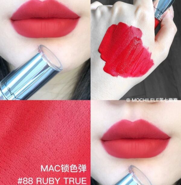 Son Kem MAC Locked Kiss Ink 24HR Lipcolour 88 Ruby True 3