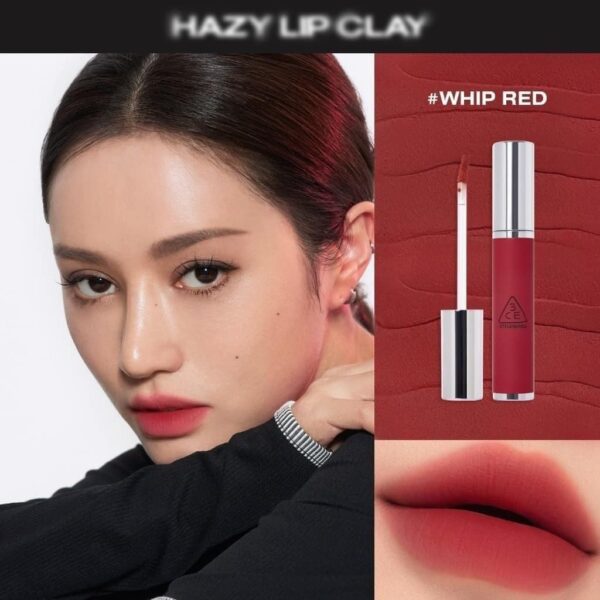 Son Kem Li 3CE Hazy Lip Clay Whip Red 9
