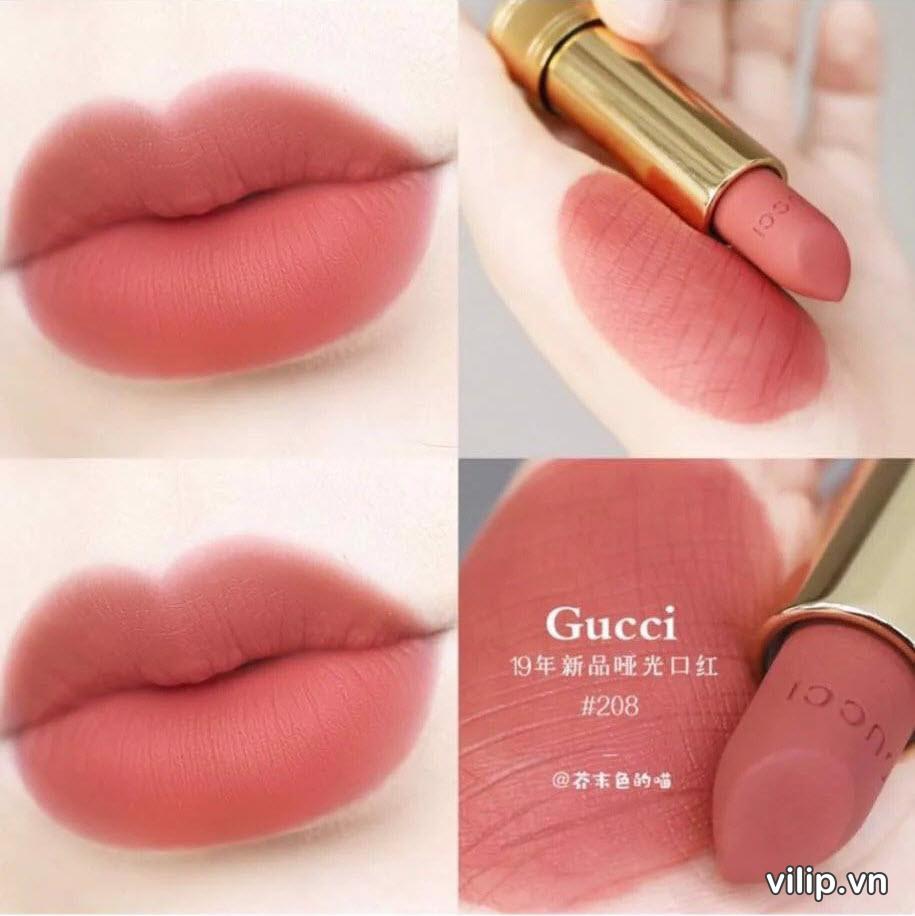 Son Gucci Rouge A Levres Mat Lipstick Limited 208 7