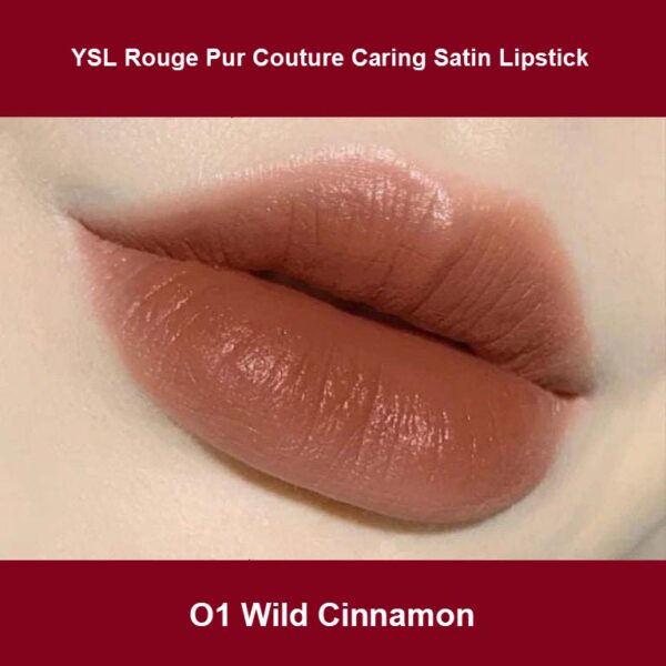 Son YSL Rouge Pur Couture Caring Satin Lipstick O1 Wild Cinnamon 1