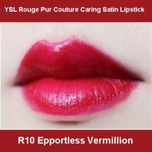 Son YSL Rouge Pur Couture Caring Satin Lipstick R10 Epportless Vermllion 8